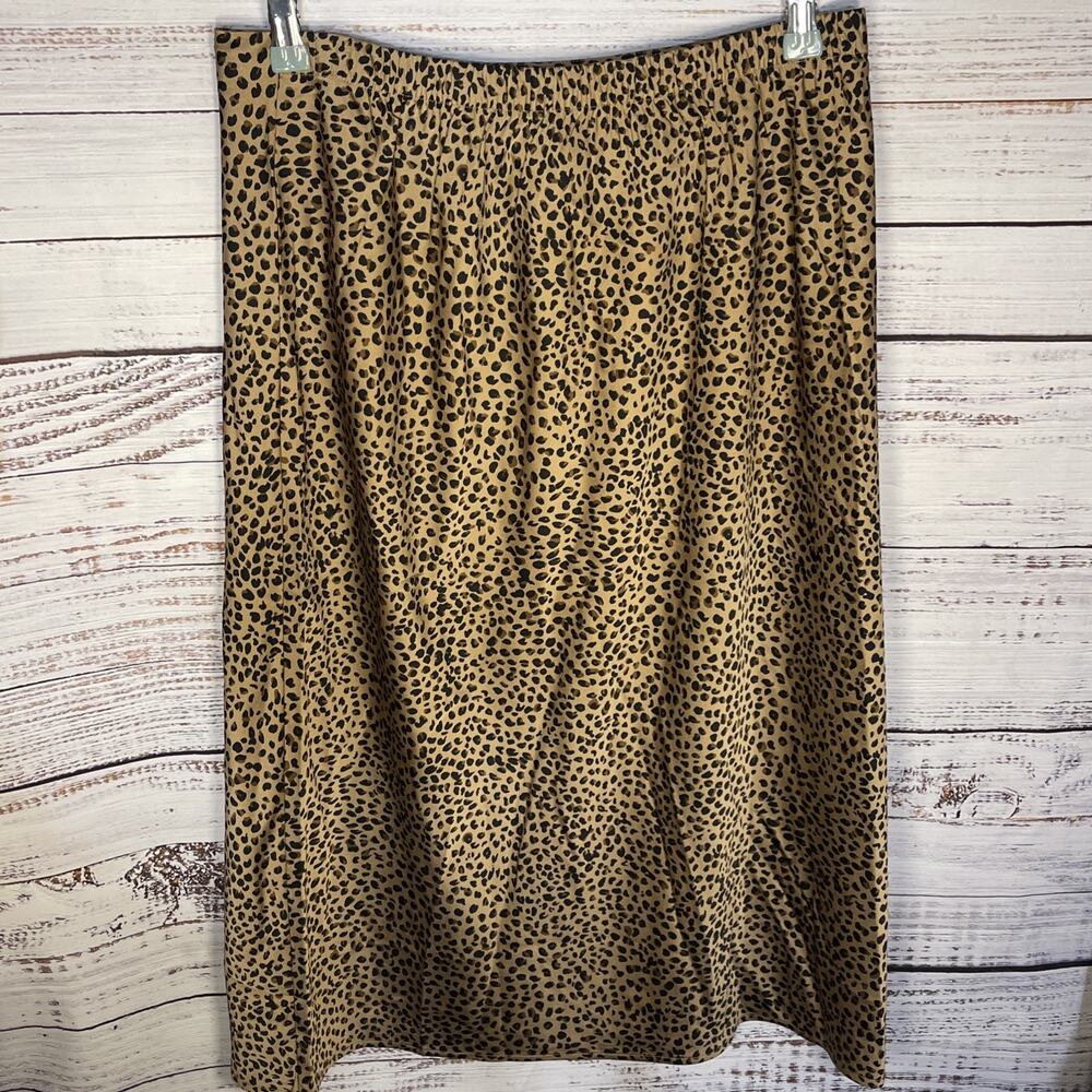 J. Crew Medium Women’s Long Leopard Print Float Pencil Skirt - Picture 3 of 6